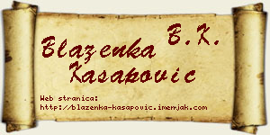 Blaženka Kasapović vizit kartica